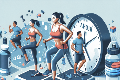 Intégration de marchettes pour la perte de poids, équilibre hydro-électrolytique pendant une heure d'exercice