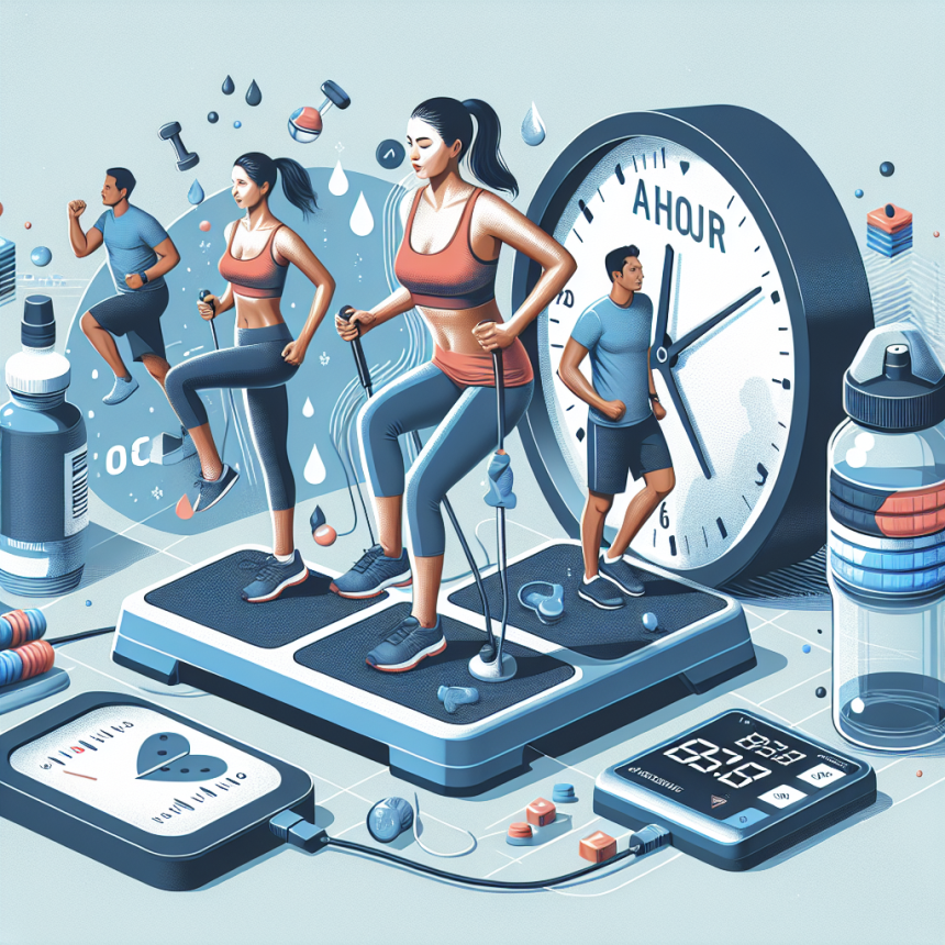 Intégration de marchettes pour la perte de poids, équilibre hydro-électrolytique pendant une heure d'exercice